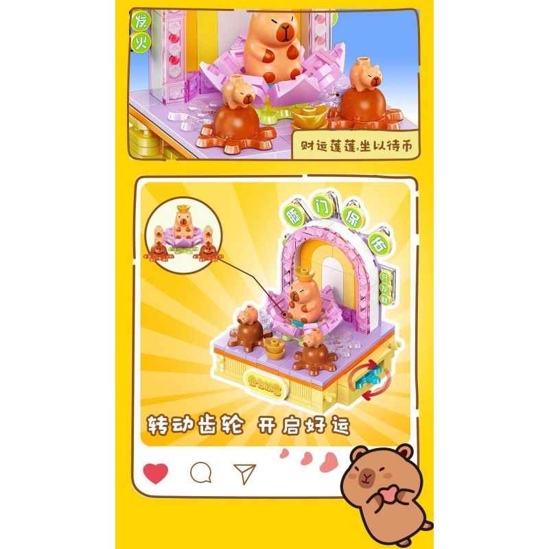 JIALE SPECIAL 54003 CUỘC SỐNG HÀNG NGÀY CỦA KAPIBALA FAT HOUSE bộ đồ chơi xếp lắp ráp ghép mô hình CAPYBARA'S DAILY LIFE 193 khối