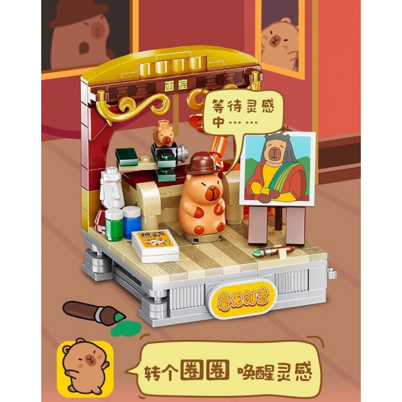 JIALE SPECIAL 54003 CUỘC SỐNG HÀNG NGÀY CỦA KAPIBALA FAT HOUSE bộ đồ chơi xếp lắp ráp ghép mô hình CAPYBARA'S DAILY LIFE 193 khối