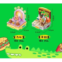 JIALE SPECIAL 54004 CUỘC SỐNG HÀNG NGÀY Ở KAPIBALA CÂU CÁ VÙNG NƯỚC GẶP KHÓ KHĂN bộ đồ chơi xếp lắp ráp ghép mô hình CAPYBARA'S DAILY LIFE 212 khối