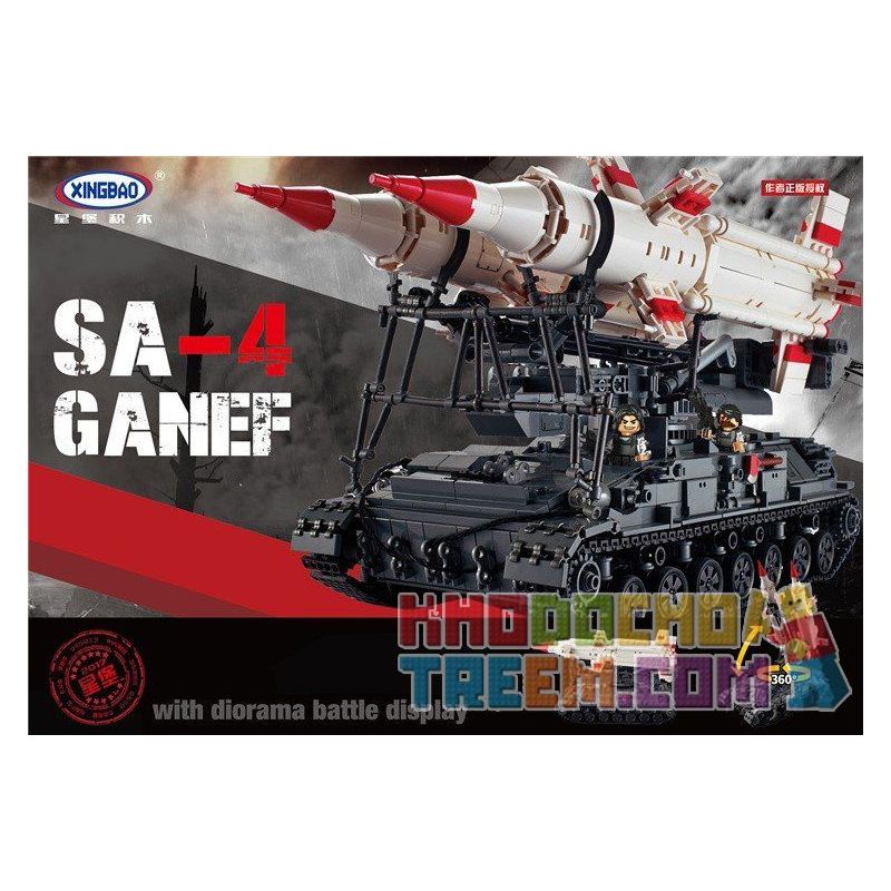 XINGBAO XB-06007 06007 XB06007 non  TÊN LỬA SA-4 GANEF bộ đồ chơi xếp lắp ráp ghép mô hình Creator SA-4 GANEF 导弹坦克 Sáng Tạo 1469 khối XINGBAO XB-06007 06007 XB06007 non  TÊN LỬA SA-4 GANEF bộ đồ chơi xếp lắp ráp ghép mô hình Creator SA-4 GANEF 导弹坦克 Sáng Tạo 1469 khối