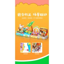 JIALE SPECIAL 54005 CUỘC SỐNG HÀNG NGÀY Ở CAPIBALA ĐI LẠI bộ đồ chơi xếp lắp ráp ghép mô hình CAPYBARA'S DAILY LIFE 244 khối