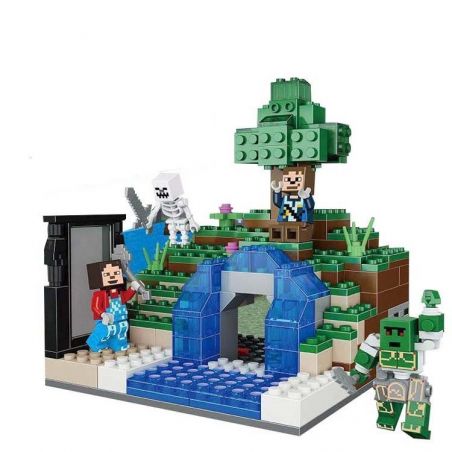 XINGBAO XB-09001 09001 XB09001 non  KHU TIỂU CẢNH bộ đồ chơi xếp lắp ráp ghép mô hình Minecraft BLOCK WORLD Game Xây Dựng 363 khối