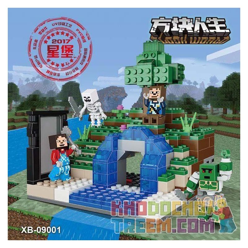XINGBAO XB-09001 09001 XB09001 non  KHU TIỂU CẢNH bộ đồ chơi xếp lắp ráp ghép mô hình Minecraft BLOCK WORLD Game Xây Dựng 363 khối