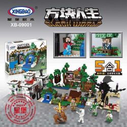 XINGBAO XB-09001 09001 XB09001 non  KHU TIỂU CẢNH bộ đồ chơi xếp lắp ráp ghép mô hình Minecraft BLOCK WORLD Game Xây Dựng 363 khối