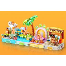 JIALE SPECIAL 54008 CUỘC SỐNG HÀNG NGÀY CỦA KAPIBALA KHÔNG CÓ TÍNH SÁNG TẠO bộ đồ chơi xếp lắp ráp ghép mô hình CAPYBARA'S DAILY LIFE 183 khối