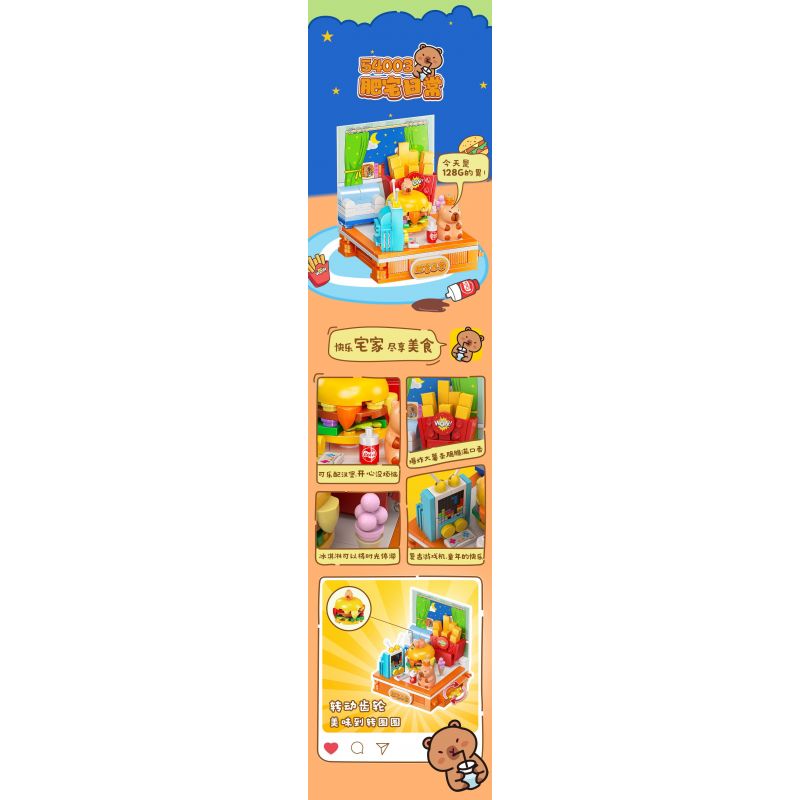 JIALE SPECIAL 54008 CUỘC SỐNG HÀNG NGÀY CỦA KAPIBALA KHÔNG CÓ TÍNH SÁNG TẠO bộ đồ chơi xếp lắp ráp ghép mô hình CAPYBARA'S DAILY LIFE 183 khối