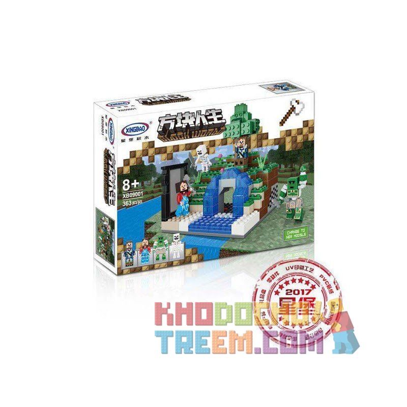 XINGBAO XB-09001 09001 XB09001 non  KHU TIỂU CẢNH bộ đồ chơi xếp lắp ráp ghép mô hình Minecraft BLOCK WORLD Game Xây Dựng 363 khối