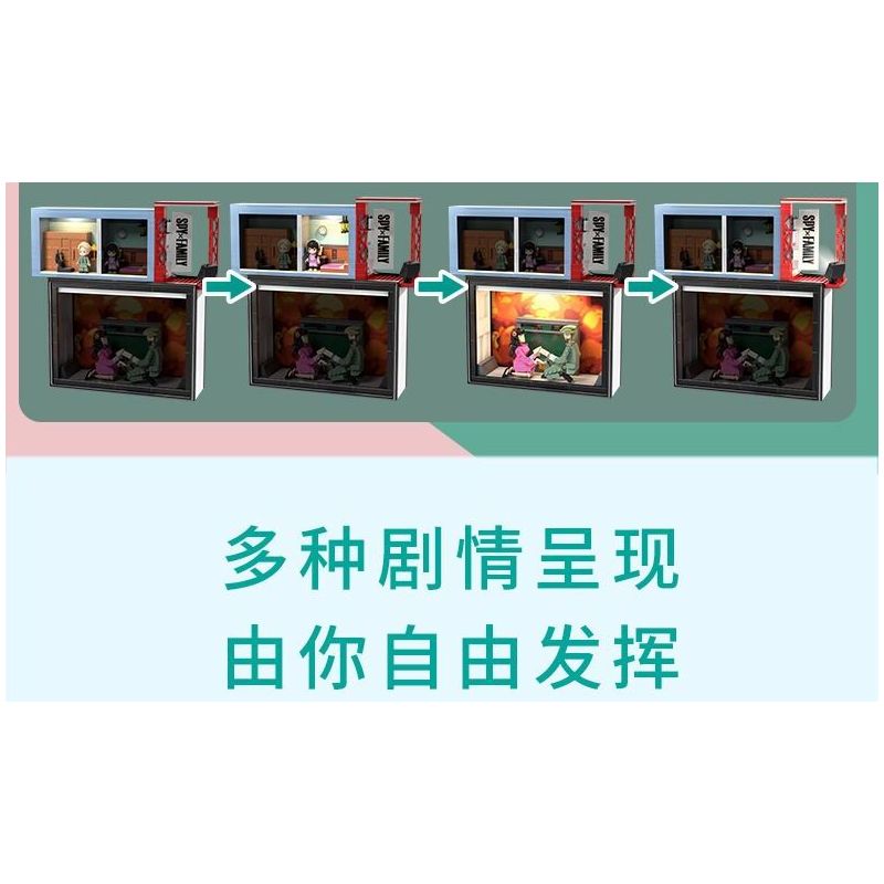 JIALE SPECIAL 33003 SPY PLAY HOUSE THỜI GIAN TÁN TỈNH bộ đồ chơi xếp lắp ráp ghép mô hình Movie & Game SPY FAMILY Phim Và Trò Chơi 781 khối