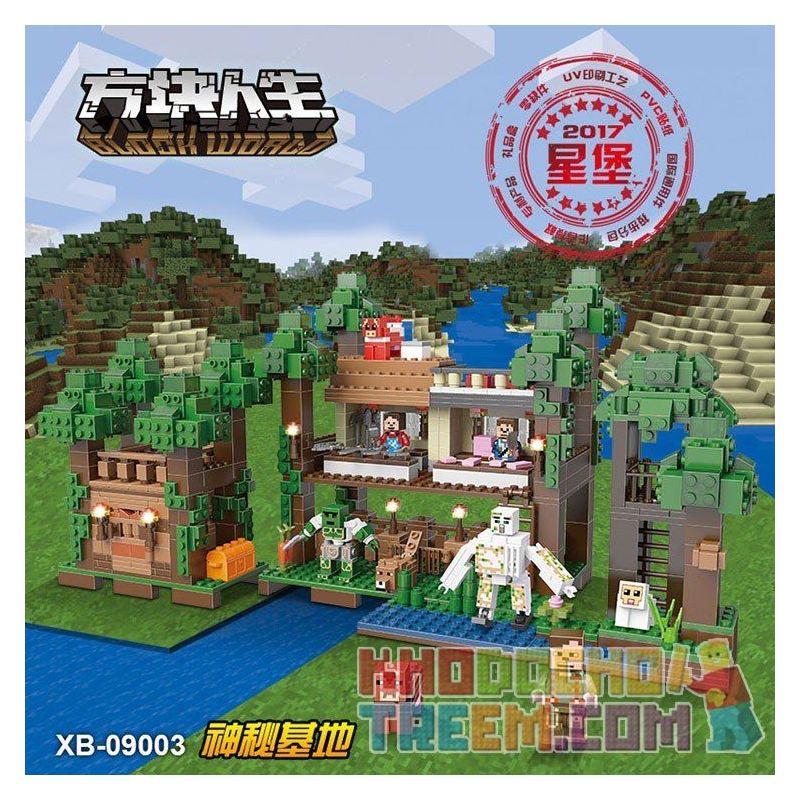 XINGBAO XB-09003 09003 XB09003 non  KHU CHỢ TRÊN CÂY bộ đồ chơi xếp lắp ráp ghép mô hình Minecraft BLOCK WORLD MYSTERIES OF BASE Game Xây Dựng 1114 khối