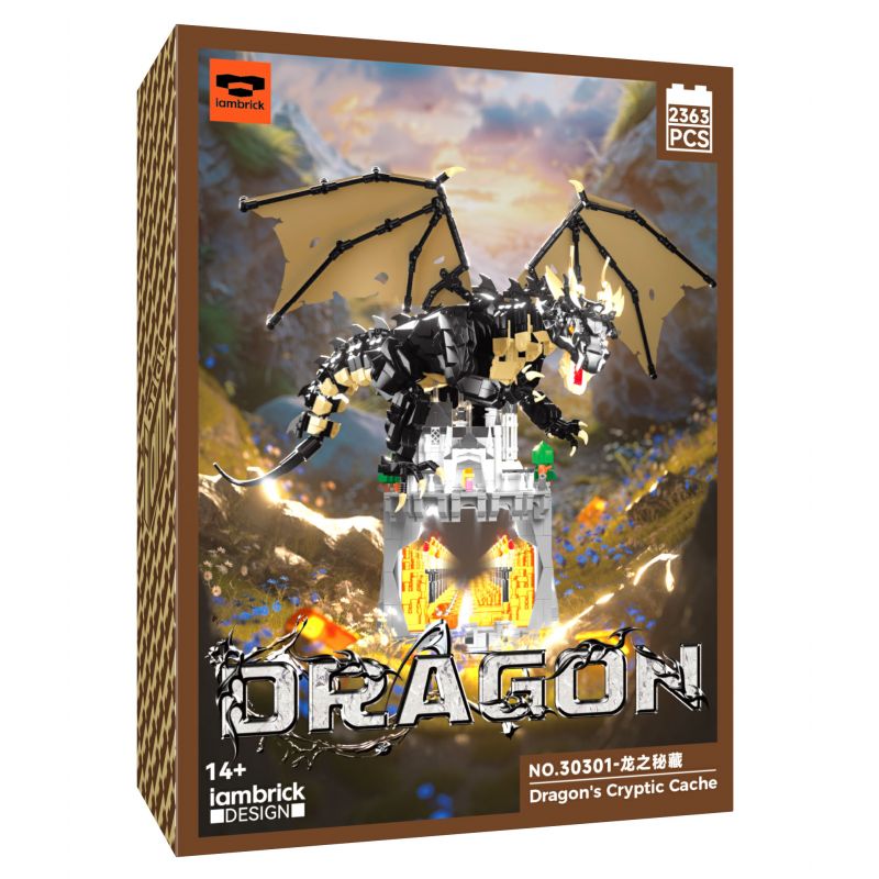 IAMBRICK 30301 GƯƠNG VỰC SÂU BÍ MẬT CỦA RỒNG bộ đồ chơi xếp lắp ráp ghép mô hình DRAGON'S CRYPTIC CACHE 2363 khối