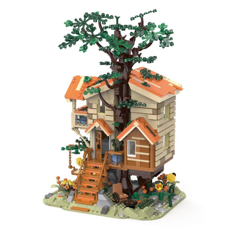 SMALL ANGLE JD039 non Lego NHÀ TRÊN CÂY BỐN MÙA bộ đồ chơi xếp lắp ráp ghép mô hình Creator NATURAL HOUSE Sáng Tạo 1711 khối