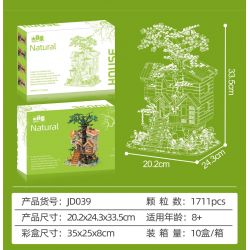 SMALL ANGLE JD039 NHÀ TRÊN CÂY BỐN MÙA bộ đồ chơi xếp lắp ráp ghép mô hình Creator NATURAL HOUSE Sáng Tạo 1711 khối SMALL ANGLE JD039 NHÀ TRÊN CÂY BỐN MÙA bộ đồ chơi xếp lắp ráp ghép mô hình Creator NATURAL HOUSE Sáng Tạo 1711 khối