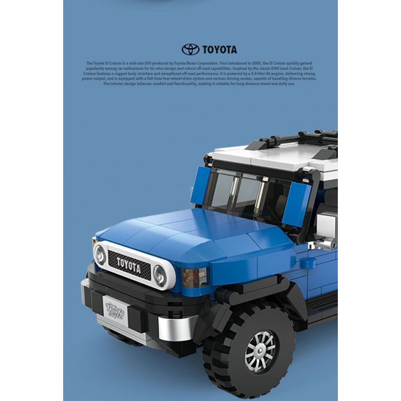 HAPPY BUILD SHINEYU XINYU PANGU PRO BLOCKS PB8806 8806 XE ĐỊA HÌNH TOYOTA CRUISER FJ40 bộ đồ chơi xếp lắp ráp ghép mô hình Racers Đua Tốc Độ 622 khối