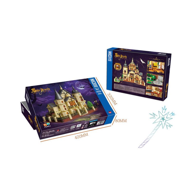 ZHEGAO 613004 HỌC VIỆN PHÉP THUẬT bộ đồ chơi xếp lắp ráp ghép mô hình Creator MAGIC ACADEMY Sáng Tạo 2925 khối