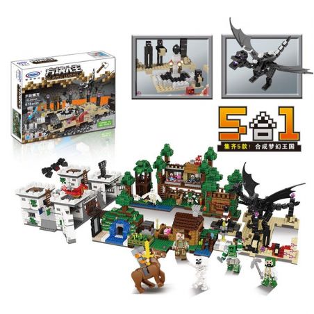 XINGBAO XB-09004 09004 XB09004 non  RỒNG ĐỊA NGỤC bộ đồ chơi xếp lắp ráp ghép mô hình Minecraft BLOCK WORLD Game Xây Dựng 678 khối
