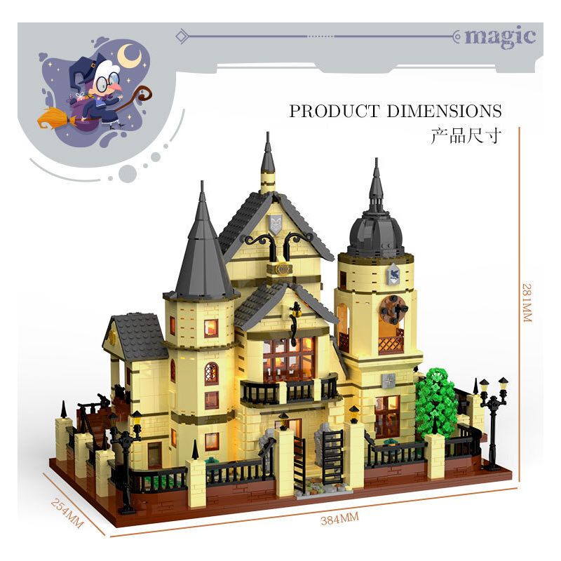 ZHEGAO 613004 HỌC VIỆN PHÉP THUẬT bộ đồ chơi xếp lắp ráp ghép mô hình Creator MAGIC ACADEMY Sáng Tạo 2925 khối