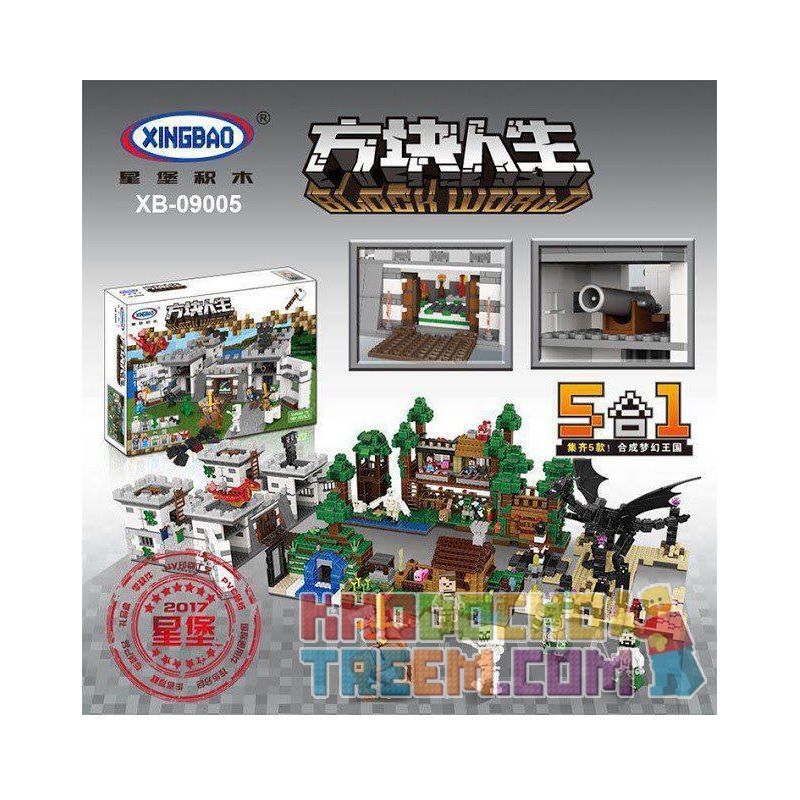 XINGBAO XB-09005 09005 XB09005 non  PHÁO ĐÀI bộ đồ chơi xếp lắp ráp ghép mô hình Minecraft BLOCK WORLD Game Xây Dựng 1627 khối