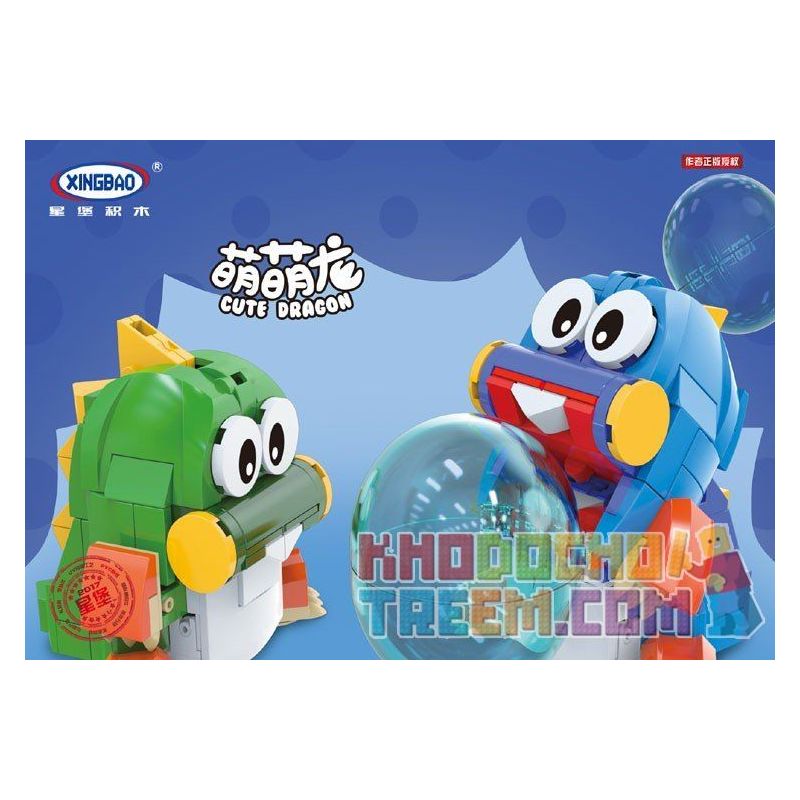XINGBAO XB-11001 11001 XB11001 non  RỒNG KHỦNG LONG DỄ THƯƠNG bộ đồ chơi xếp lắp ráp ghép mô hình Creator CUTE DRAGON Sáng Tạo 323 khối