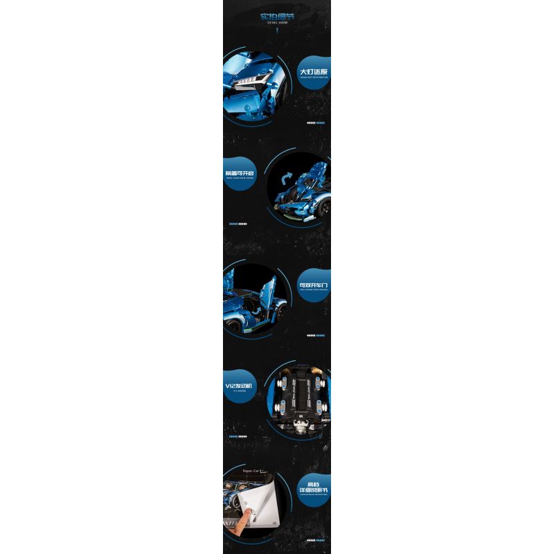 A CRUEL HIGH 24002 SIÊU XE LAMBORGHINI CENTENNIAL BULL tỷ lệ 1:10 bộ đồ chơi xếp lắp ráp ghép mô hình Technic Kỹ Thuật Công Nghệ Cao Mô Hình Phương Tiện 1922 khối