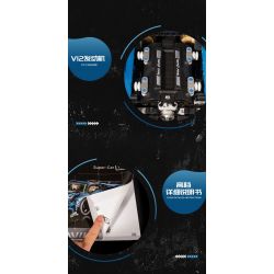 A CRUEL HIGH 24002 SIÊU XE LAMBORGHINI CENTENNIAL BULL tỷ lệ 1:10 bộ đồ chơi xếp lắp ráp ghép mô hình Technic Kỹ Thuật Công Nghệ Cao Mô Hình Phương Tiện 1922 khối