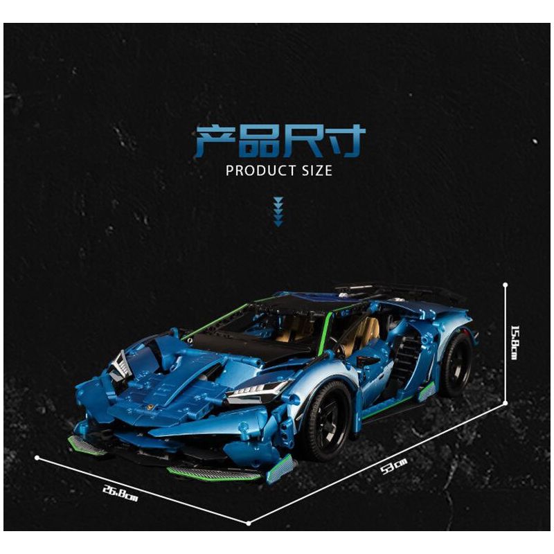 A CRUEL HIGH 24002 SIÊU XE LAMBORGHINI CENTENNIAL BULL tỷ lệ 1:10 bộ đồ chơi xếp lắp ráp ghép mô hình Technic Kỹ Thuật Công Nghệ Cao Mô Hình Phương Tiện 1922 khối