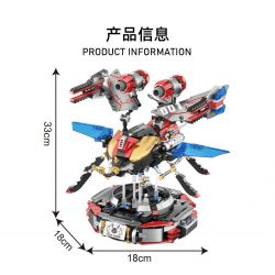 SMALL ANGLE JD048 BỌ CÁNH CỨNG CƠ KHÍ bộ đồ chơi xếp lắp ráp ghép mô hình FLYING WARRIOR 1320 khối
