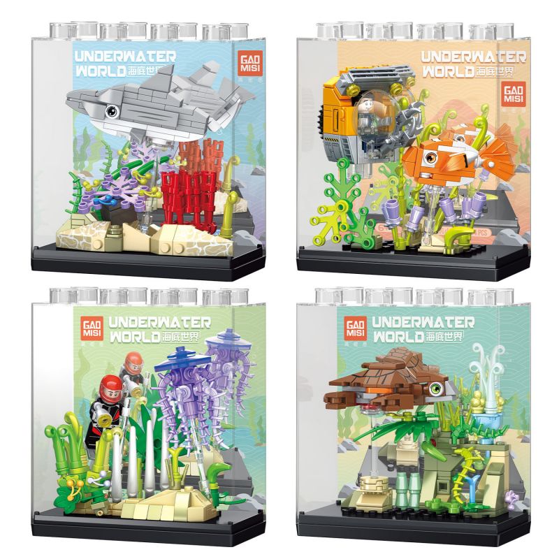 GAOMISI T1061 1061 non THẾ GIỚI DƯỚI NƯỚC 4 MÔ HÌNH bộ đồ chơi xếp lắp ráp ghép mô hình UNDERWATER WORLD GAOMISI T1061 1061 non THẾ GIỚI DƯỚI NƯỚC 4 MÔ HÌNH bộ đồ chơi xếp lắp ráp ghép mô hình UNDERWATER WORLD