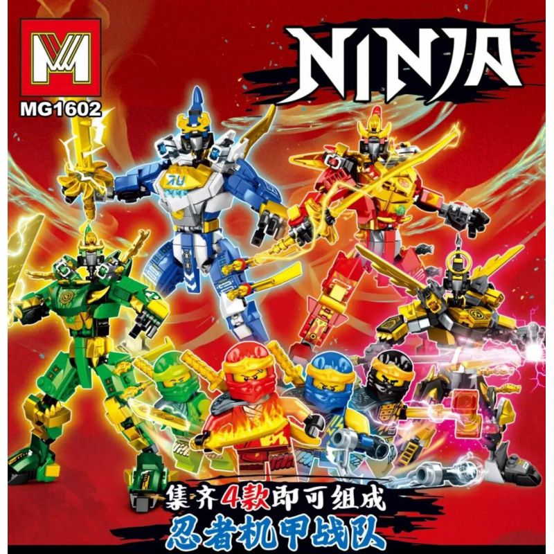 MG 1602 MÔ HÌNH MECHA 4 CHIẾN ĐẤU VỚI NHỆN HAI SÚNG bộ đồ chơi xếp lắp ráp ghép mô hình Super Heroes Siêu Nhân Anh Hùng 1279 khối