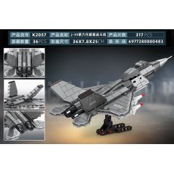 MINGDI LEIBAO K2057 2057 MÁY BAY CHIẾN ĐẤU TRÊN TÀU SÂN THẾ HỆ THỨ SÁU J-35 bộ đồ chơi xếp lắp ráp ghép mô hình Military Army J-35 WARPLANE Quân Sự Bộ Đội 317 khối