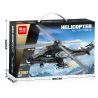 MINGDI LEIBAO K2062 2062 TRỰC THĂNG QUÂN SỰ bộ đồ chơi xếp lắp ráp ghép mô hình Military Army MILITARY HELICOPTER Quân Sự Bộ Đội 300 khối