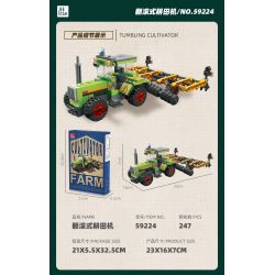 JIESTAR 59224 MÁY XỚI ĐẤT bộ đồ chơi xếp lắp ráp ghép mô hình City TUMBLING CULTIVATOR Thành Phố 247 khối