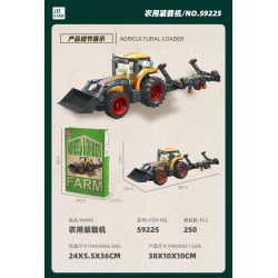 JIESTAR 59225 MÁY XÚC NÔNG NGHIỆP bộ đồ chơi xếp lắp ráp ghép mô hình City AGRICULTURAL WHEEL LOADER Thành Phố 250 khối