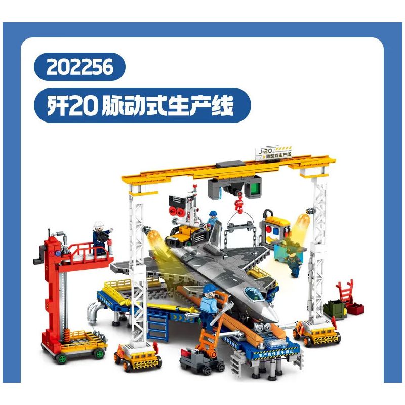 SEMBO 202256 TOP TOY TC1215 1215 DÂY CHUYỀN SẢN XUẤT XUNG J-20 bộ đồ chơi xếp lắp ráp ghép mô hình Military Army Quân Sự Bộ Đội 1154 khối