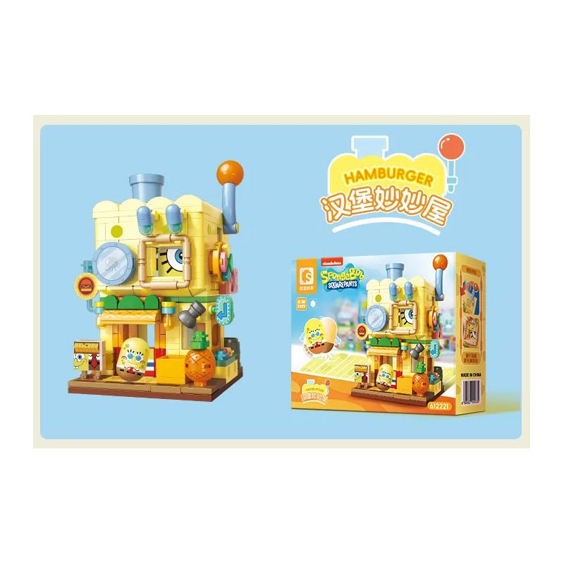 SEMBO 612221 non CẢNH ĐƯỜNG PHỐ HAI TẦNG CỦA SPONGEBOB SQUAREPANTS BURGER HOUSE bộ đồ chơi xếp lắp ráp ghép mô hình Movie & Game HAMBURGER Phim Và Trò Chơi SEMBO 612221 non CẢNH ĐƯỜNG PHỐ HAI TẦNG CỦA SPONGEBOB SQUAREPANTS BURGER HOUSE bộ đồ chơi xếp lắp ráp ghép mô hình Movie & Game HAMBURGER Phim Và Trò Chơi