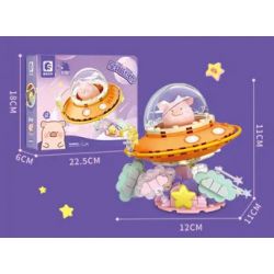 SEMBO 608078 ĐĨA BAY LỢN ĐÓNG HỘP LULU bộ đồ chơi xếp lắp ráp ghép mô hình Movie & Game Phim Và Trò Chơi 171 khối