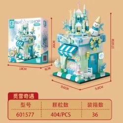 SEMBO 601577 CỬA HÀNG MÀU SẮC Ở GÓC PHỐ CUỘC PHIÊU LƯU TÌM TUYẾT bộ đồ chơi xếp lắp ráp ghép mô hình 404 khối