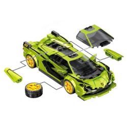 SEMBO 714541 THẾ GIỚI XE NỔI TIẾNG BK2 bộ đồ chơi xếp lắp ráp ghép mô hình Racers Đua Tốc Độ 332 khối