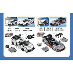 SEMBO 714543 THẾ GIỚI XE NỔI TIẾNG BK2 bộ đồ chơi xếp lắp ráp ghép mô hình Racers Đua Tốc Độ 308 khối