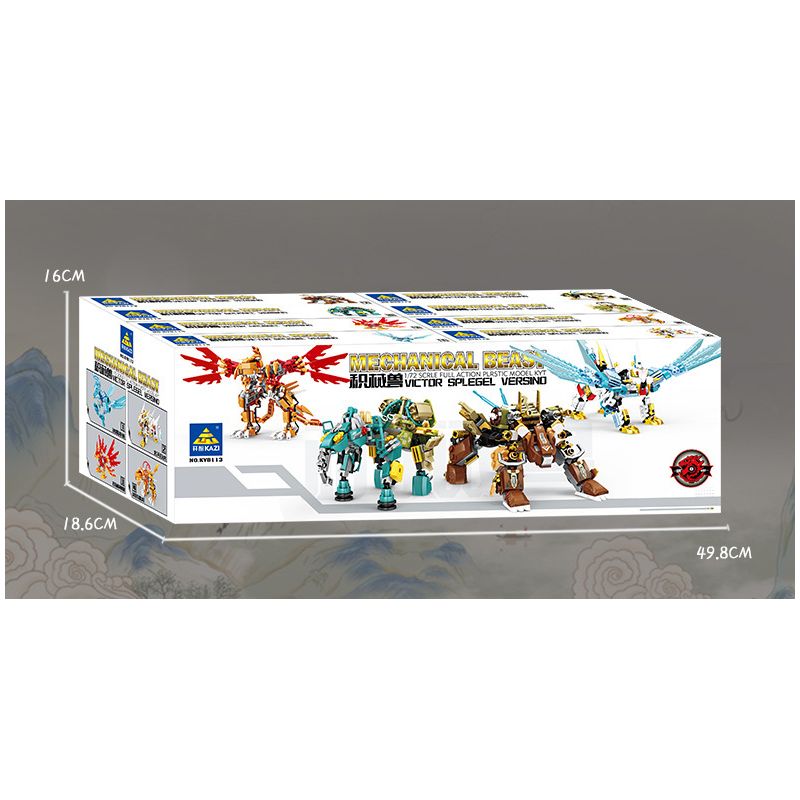 Kazi KY8113 8113 8 LOẠI JIGOKUMON bộ đồ chơi xếp lắp ráp ghép mô hình MECHANICAL BEAST 1370 khối