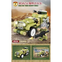 Kazi KY82063 82063 XE TẢI KFZ-69 SÚNG CHỐNG TĂNG 8 TỔ HỢP bộ đồ chơi xếp lắp ráp ghép mô hình KFZ-69 TRUCK ANTI TANK GUN 537 khối