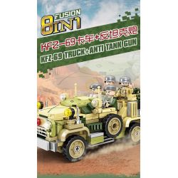 Kazi KY82063 82063 XE TẢI KFZ-69 SÚNG CHỐNG TĂNG 8 TỔ HỢP bộ đồ chơi xếp lắp ráp ghép mô hình KFZ-69 TRUCK ANTI TANK GUN 537 khối