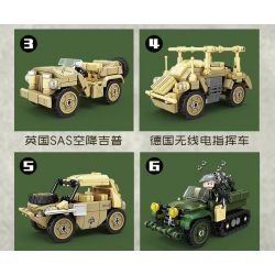 Kazi KY82063 82063 XE TẢI KFZ-69 SÚNG CHỐNG TĂNG 8 TỔ HỢP bộ đồ chơi xếp lắp ráp ghép mô hình KFZ-69 TRUCK ANTI TANK GUN 537 khối
