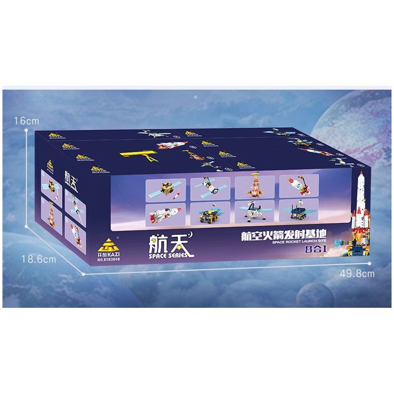 Kazi KY83040 83040 CĂN CỨ PHÓNG TÊN LỬA VŨ TRỤ 8 TỔ HỢP bộ đồ chơi xếp lắp ráp ghép mô hình City SPACE ROCKET LAUNCH SITE Thành Phố 775 khối