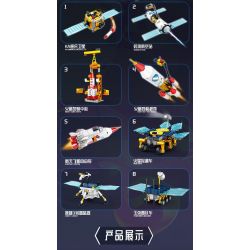 Kazi KY83040 83040 CĂN CỨ PHÓNG TÊN LỬA VŨ TRỤ 8 TỔ HỢP bộ đồ chơi xếp lắp ráp ghép mô hình City SPACE ROCKET LAUNCH SITE Thành Phố 775 khối