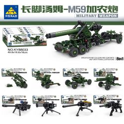 Kazi KY88033 88033 TOM LONG CHÂN M59 PHÁO 6 COMBO bộ đồ chơi xếp lắp ráp ghép mô hình Military Army Quân Sự Bộ Đội 1316 khối