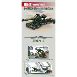 Kazi KY88033 88033 TOM LONG CHÂN M59 PHÁO 6 COMBO bộ đồ chơi xếp lắp ráp ghép mô hình Military Army Quân Sự Bộ Đội 1316 khối