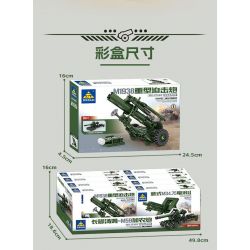 Kazi KY88033 88033 TOM LONG CHÂN M59 PHÁO 6 COMBO bộ đồ chơi xếp lắp ráp ghép mô hình Military Army Quân Sự Bộ Đội 1316 khối