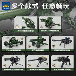 Kazi KY88033 88033 TOM LONG CHÂN M59 PHÁO 6 COMBO bộ đồ chơi xếp lắp ráp ghép mô hình Military Army Quân Sự Bộ Đội 1316 khối