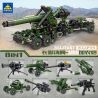Kazi KY88033 88033 TOM LONG CHÂN M59 PHÁO 6 COMBO bộ đồ chơi xếp lắp ráp ghép mô hình Military Army Quân Sự Bộ Đội 1316 khối