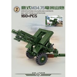 Kazi KY88033 88033 TOM LONG CHÂN M59 PHÁO 6 COMBO bộ đồ chơi xếp lắp ráp ghép mô hình Military Army Quân Sự Bộ Đội 1316 khối